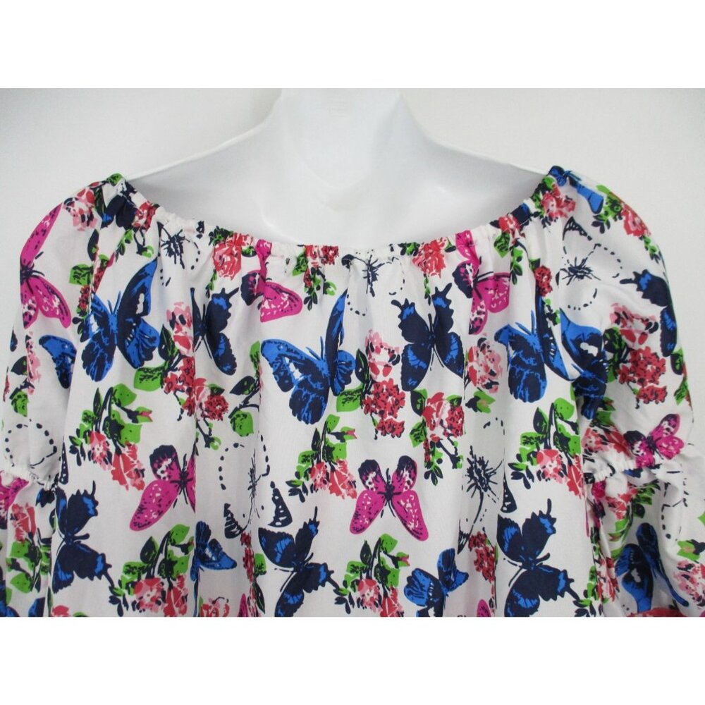 America & Beyond Womens Small Boho Multicolor Butterfly Print Dress - Picture 8 of 13